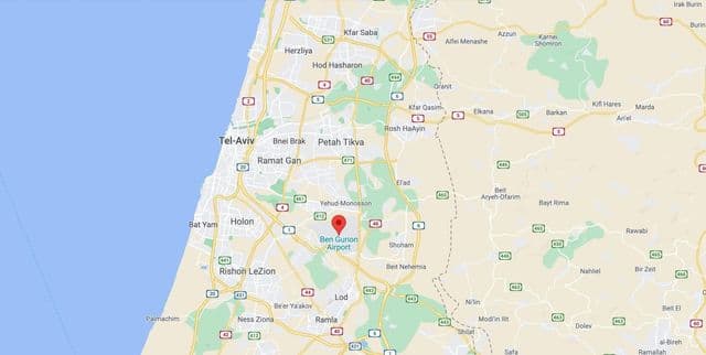 特拉维夫机场地图