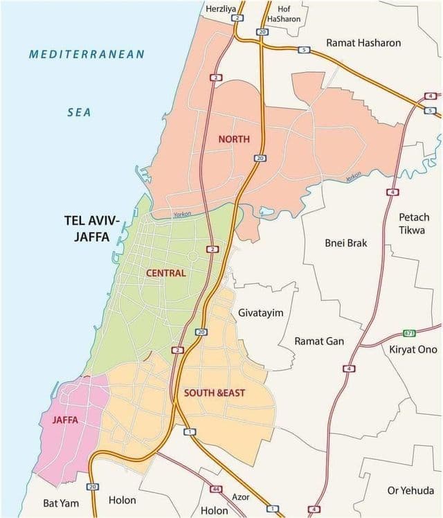 特拉维夫道路地图