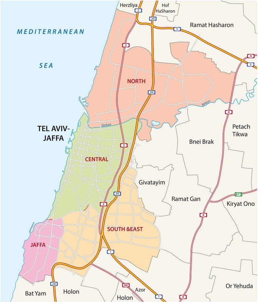 特拉维夫道路地图